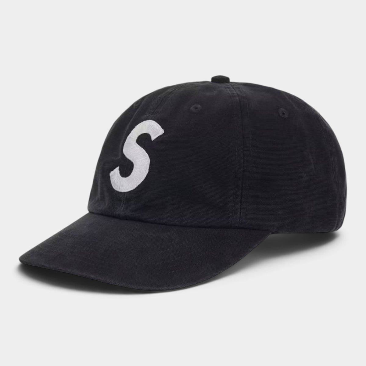 Supreme シュプリーム 2026AW Washed Canvas S Logo 6-Panel Cap ウォッシュドキャンバス Sロゴ 6パネル キャップ ブラック