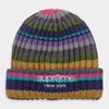 Supreme シュプリーム 2026AW Classic Logo Chunky Ribbed Beanie クラシックロゴ チャンキーリブビーニー　マルチカラー