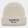 Supreme シュプリーム 2026AW Classic Logo Chunky Ribbed Beanie クラシックロゴ チャンキーリブビーニー　ホワイト