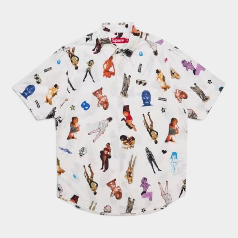 Supreme シュプリーム 2026AW Girls Collage S/S Shirt ガールズコラージュ ショートスリーブシャツ ホワイト