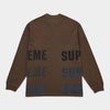 Supreme シュプリーム 2026AW Reflective L/S Top リフレクティブ ロングスリーブトップ ブラウン1