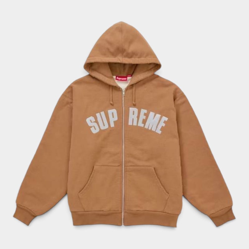 Supreme シュプリーム 2026AW Arc Thermal Lined Zip Up Hooded Sweatshirt アーク サーマル ラインド ジップアップ フーデッド スウェットパーカー ライトブラウン