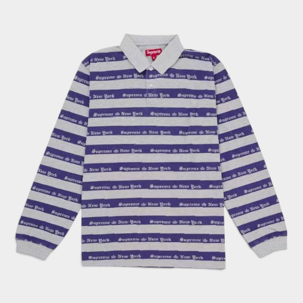  Supreme シュプリーム 2026AW Old English Stripe L/S Polo オールドイングリッシュ ストライプ ロングスリーブ ポロ ヘザーグレー