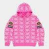Supreme シュプリーム 2026AW Vanson Leathers Skull Zip Up Hooded Sweater バンソンレザーズ スカル ジップアップ フーデッド セーター ピンク