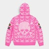 Supreme シュプリーム 2026AW Vanson Leathers Skull Zip Up Hooded Sweater バンソンレザーズ スカル ジップアップ フーデッド セーター ピンク1
