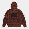 Supreme シュプリーム 2026AW Vanson Leathers Skull Zip Up Hooded Sweater バンソンレザーズ スカル ジップアップ フーデッド セーター ブラウン1