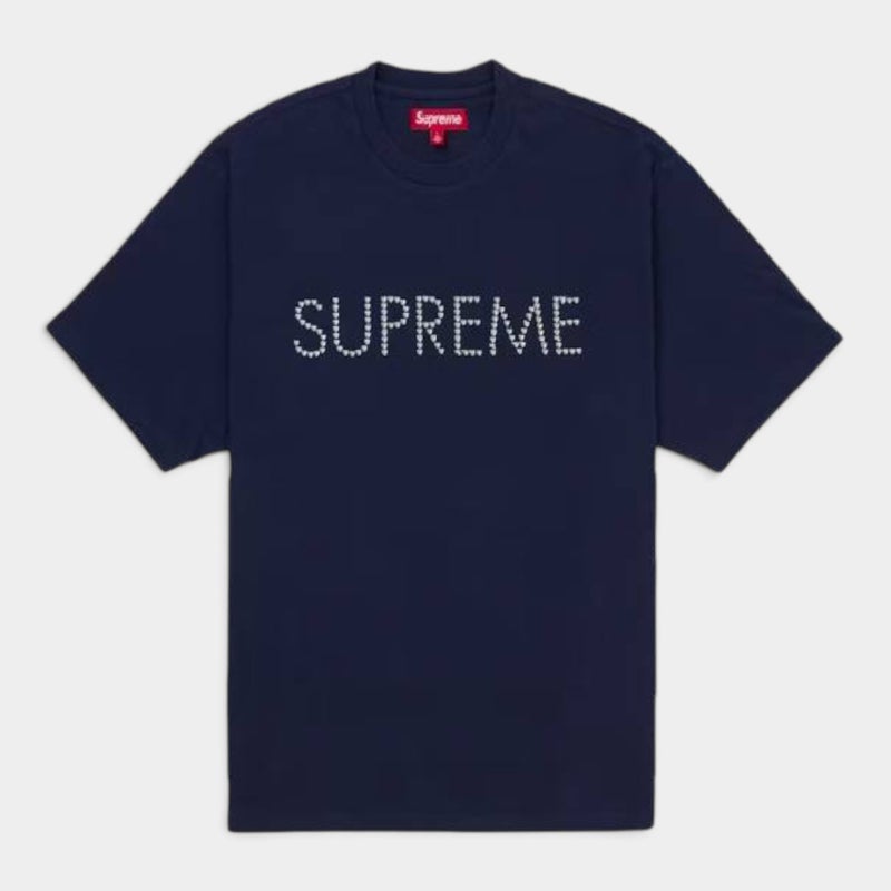 Supreme シュプリーム 2026AW Hearts Studded S/S Top ハーツ スタッズ ショートスリーブ トップTシャツ ネイビー
