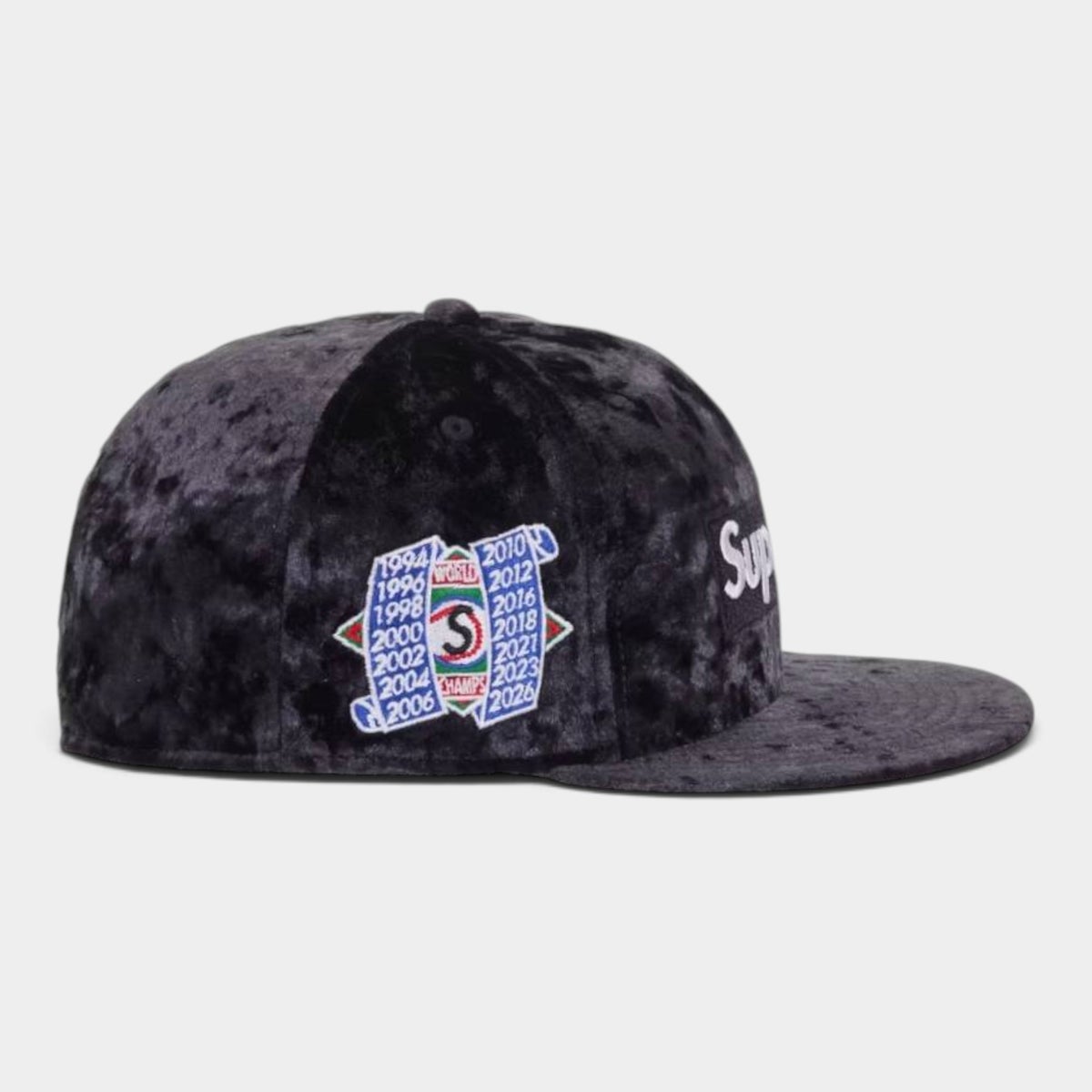 Supreme シュプリーム 2026AW Crushed Velvet Box Logo New Era Cap クラッシュド ベルベット ボックスロゴ ニューエラキャップ ネイビー