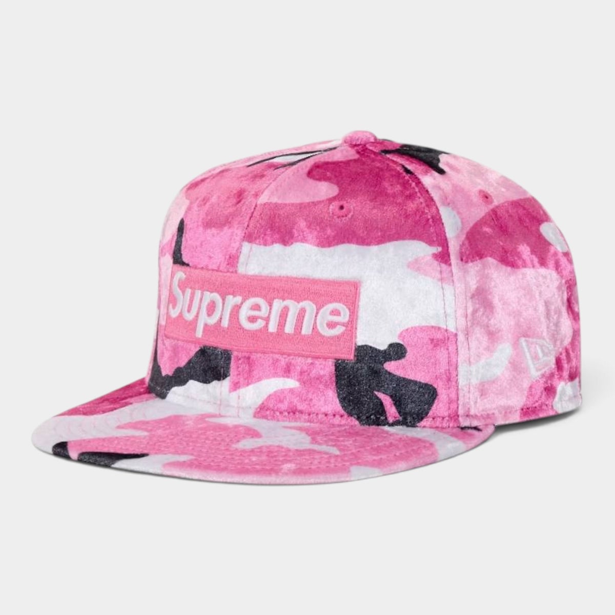 Supreme シュプリーム 2026AW Crushed Velvet Box Logo New Era Cap クラッシュド ベルベット ボックスロゴ ニューエラキャップ　ピンクカモ