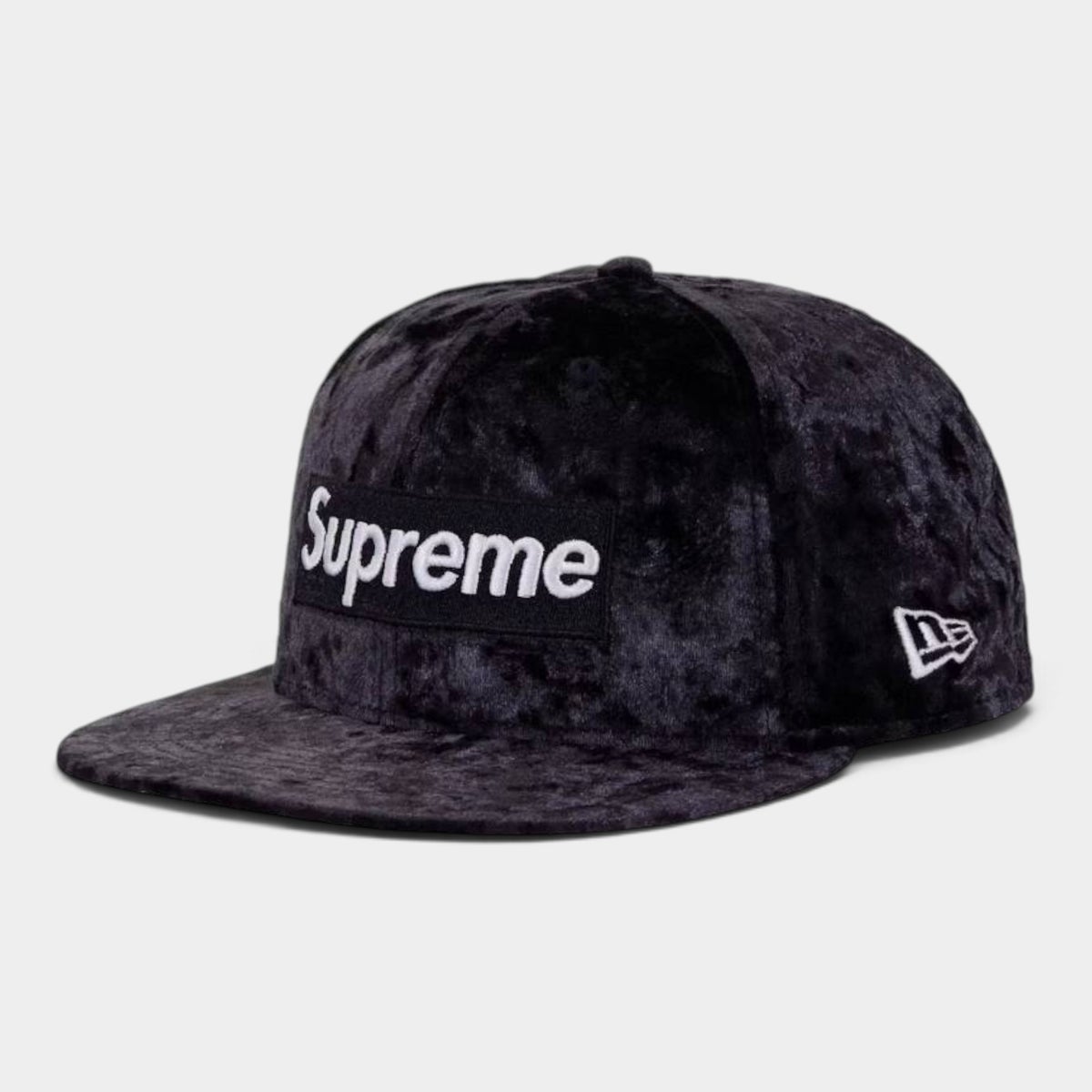 Supreme シュプリーム 2026AW Crushed Velvet Box Logo New Era Cap クラッシュド ベルベット ボックスロゴ ニューエラキャップ ブラック
