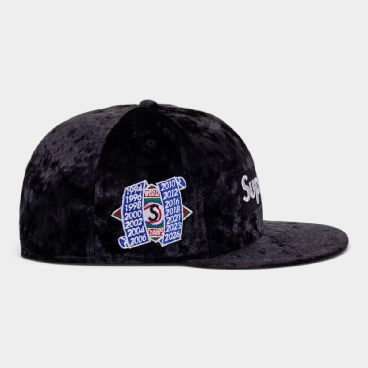 Supreme シュプリーム 2026AW Crushed Velvet Box Logo New Era Cap クラッシュド ベルベット ボックスロゴ ニューエラキャップ ブラック