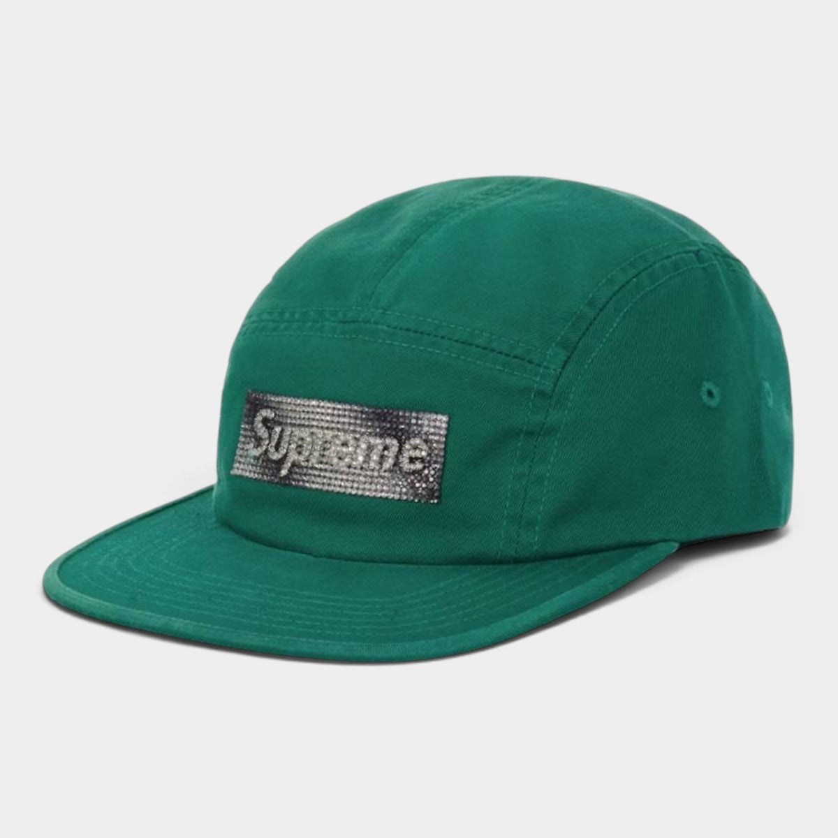  Supreme シュプリーム 2026AW Rhinestone Label Camp Cap ラインストーン レーベル キャンプキャップ グリーン