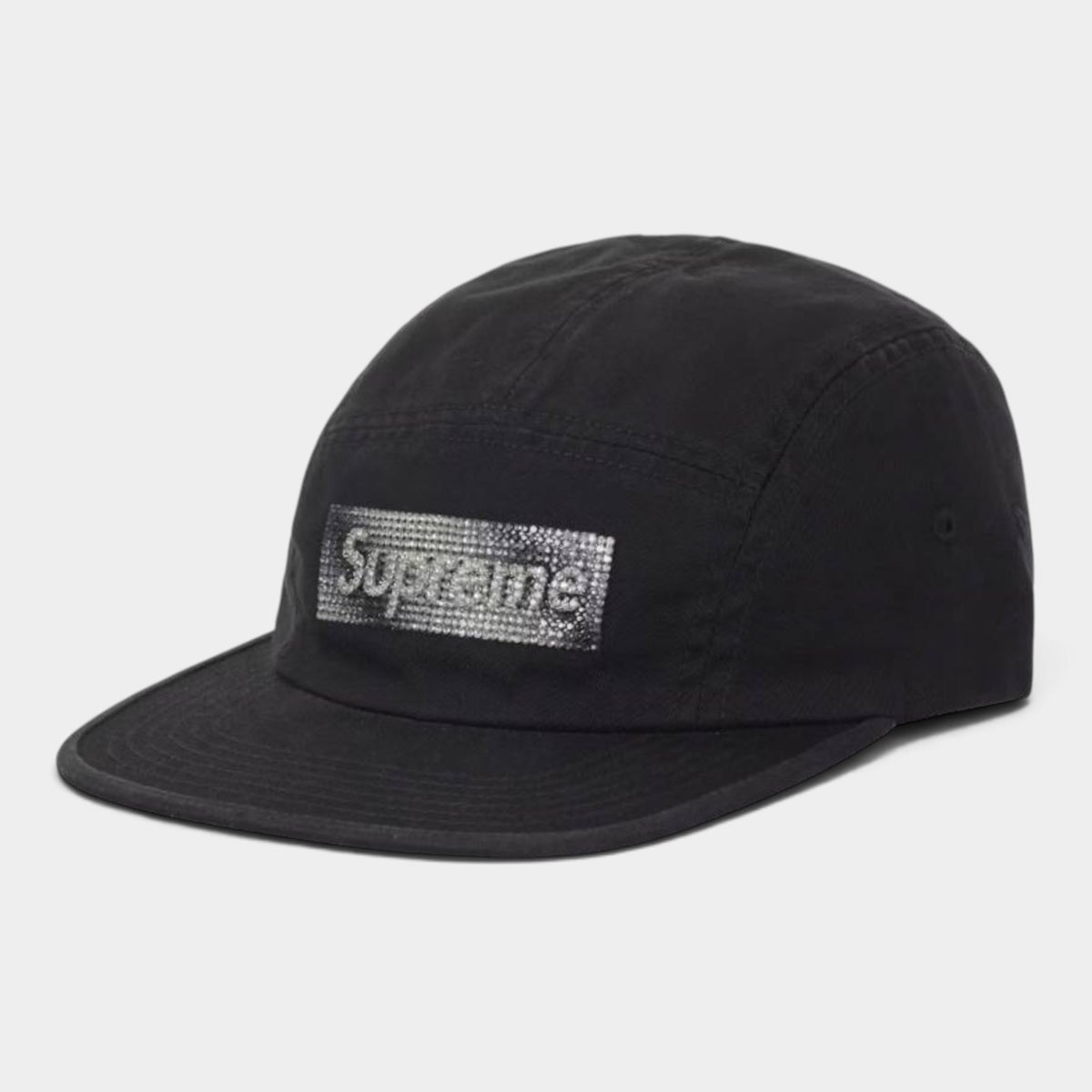  Supreme シュプリーム 2026AW Rhinestone Label Camp Cap ラインストーン レーベル キャンプキャップ ブラック