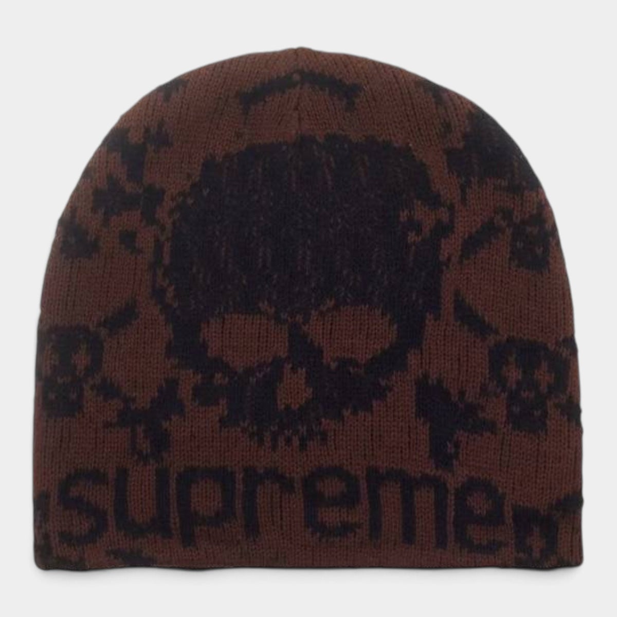  Supreme シュプリーム 2026AW Vanson Leathers Skull Beanie バンソンレザーズ スカル ビーニー ブラウン