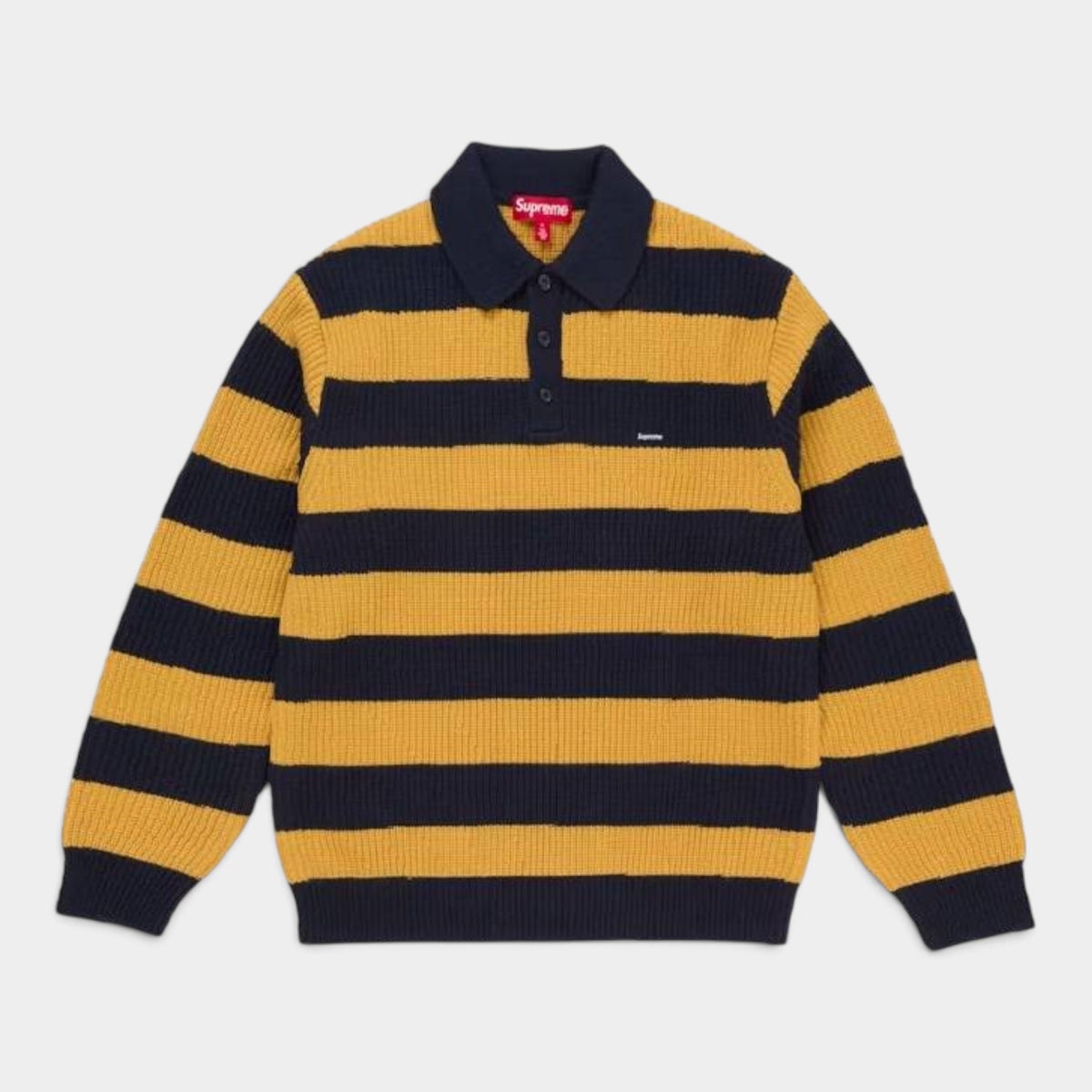 Supreme シュプリーム 2026AW Small Box Sweater Polo スモール ボックス セーター ポロ ネイビーストライプ