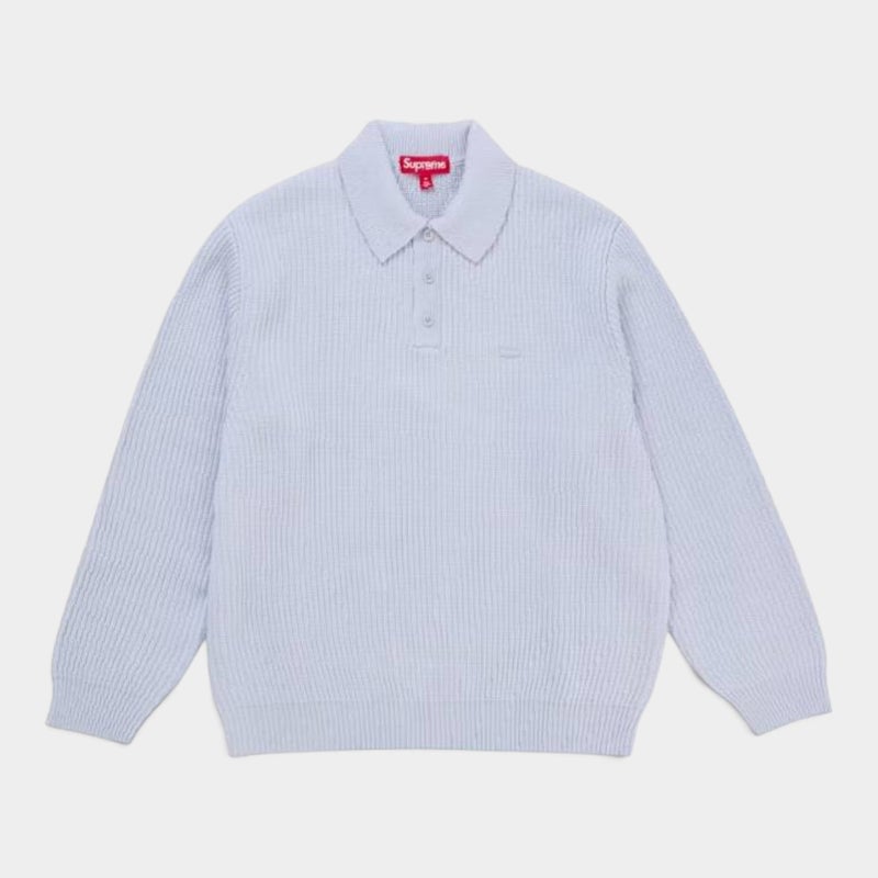 Supreme シュプリーム 2026AW Small Box Sweater Polo スモール ボックス セーター ポロ ライトブルー