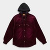 Supreme シュプリーム 2026AW Quilted Lined Hooded Velvet Snap Shirt　キルテッド ラインド フーデッド ベルベット スナップ シャツ　プラム