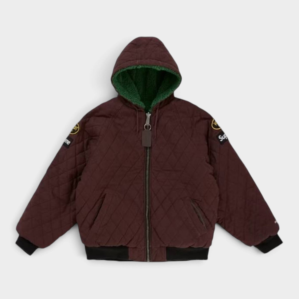 Supreme シュプリーム 2026AW Vanson Leathers Reversible Quilted Hooded Jacket バンソンレザーズ リバーシブル キルテッド フーデッドジャケット ブラウン