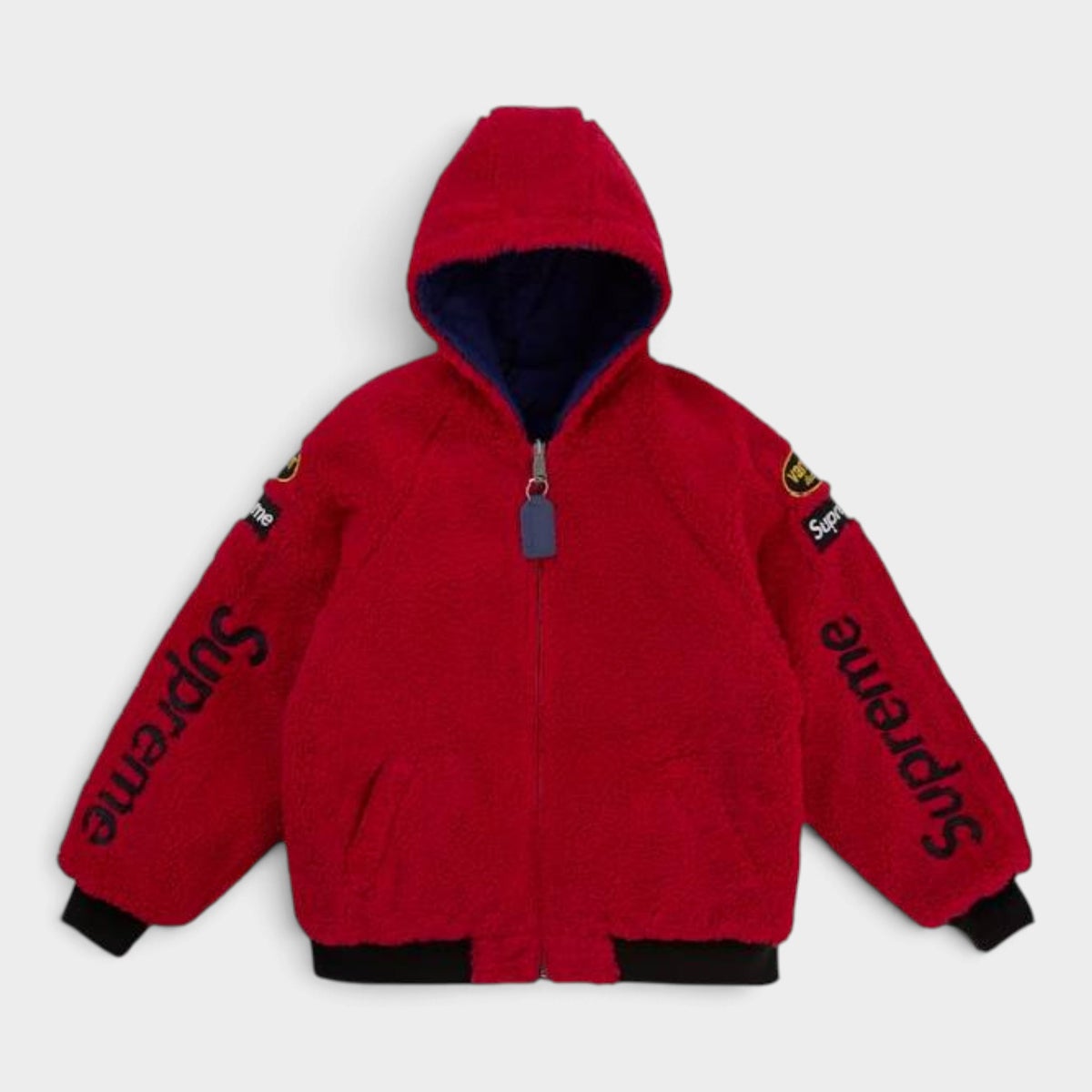 Supreme シュプリーム 2026AW Vanson Leathers Reversible Quilted Hooded Jacket バンソンレザーズ リバーシブル キルテッド フーデッドジャケット　ネイビー
