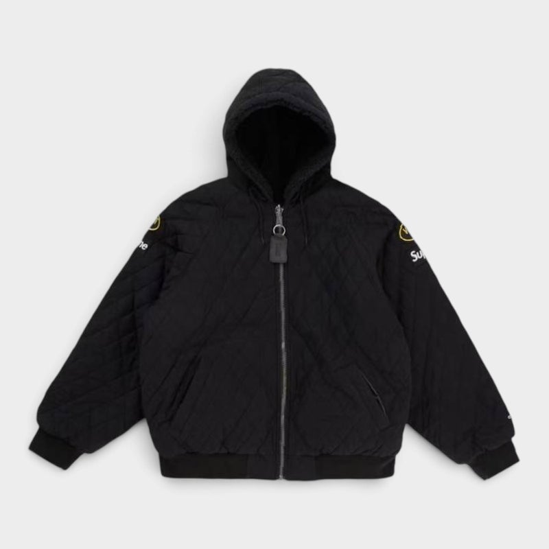 Supreme シュプリーム 2026AW Vanson Leathers Reversible Quilted Hooded Jacket バンソンレザーズ リバーシブル キルテッド フーデッドジャケット　ブラック
