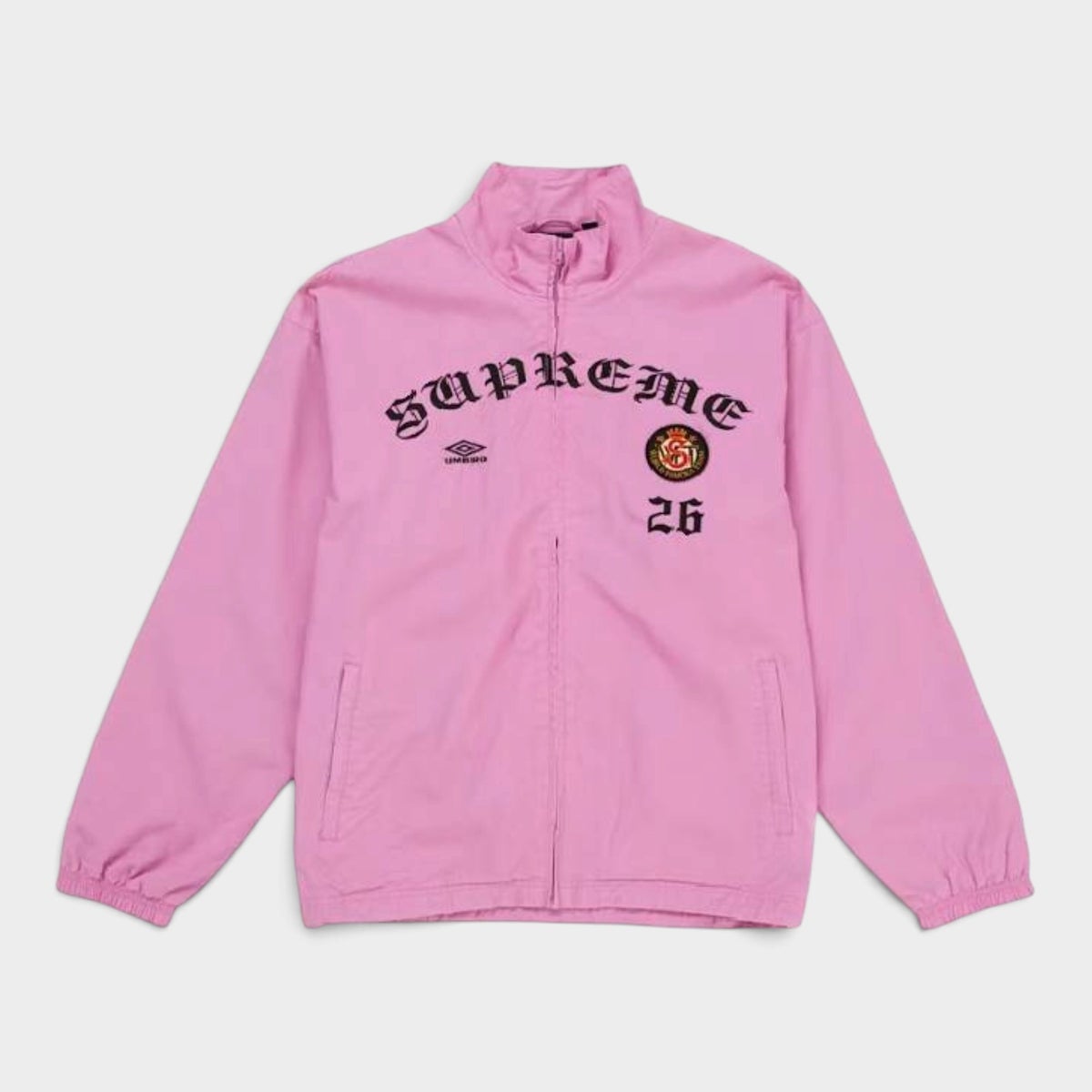 Supreme シュプリーム 2026AW Umbro Cotton Ripstop Track Jacket　アンブロ コットン リップストップ トラックジャケット　ピンク
