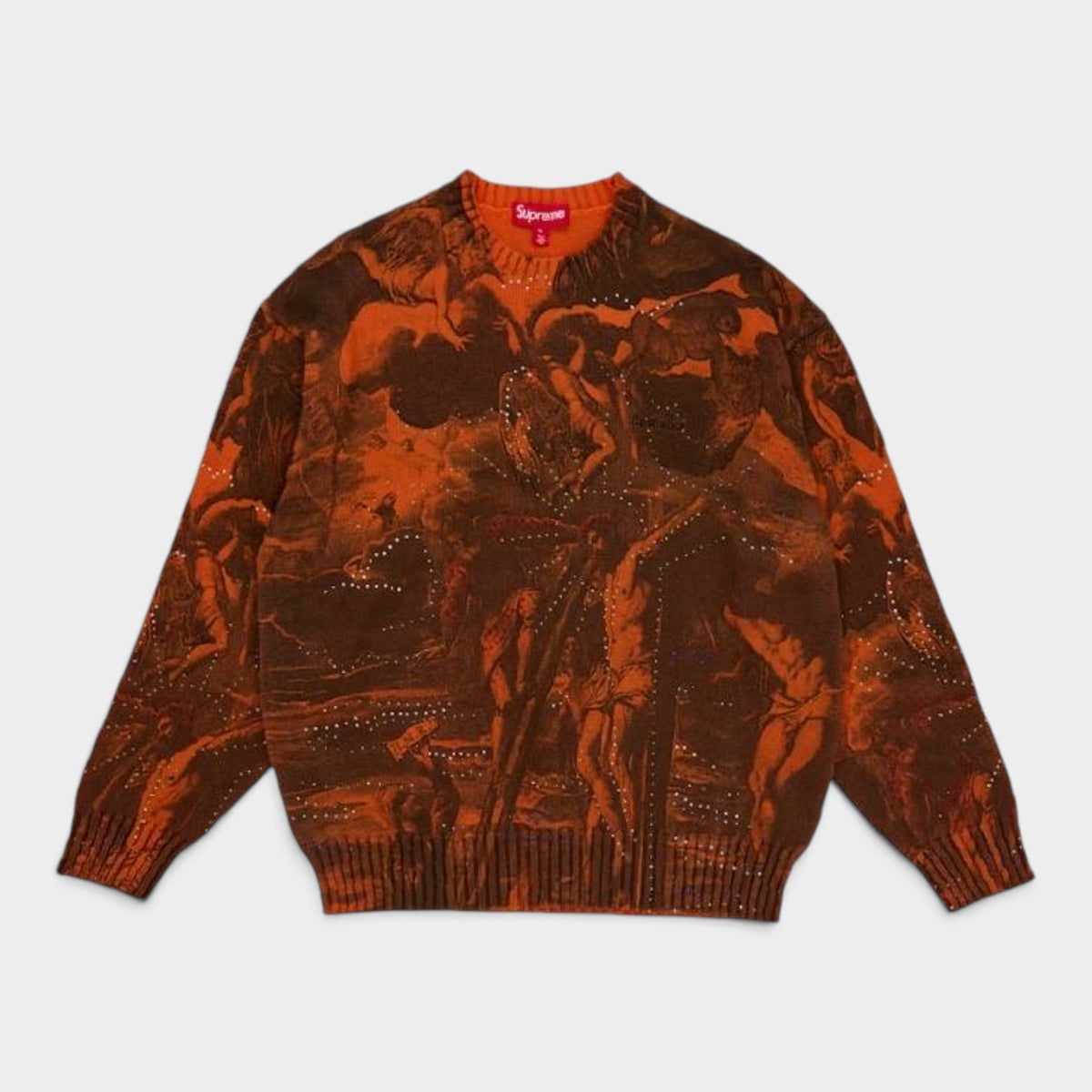  Supreme シュプリーム 2026AW Crucifixion Sweater クルシフィクション セーター オレンジ