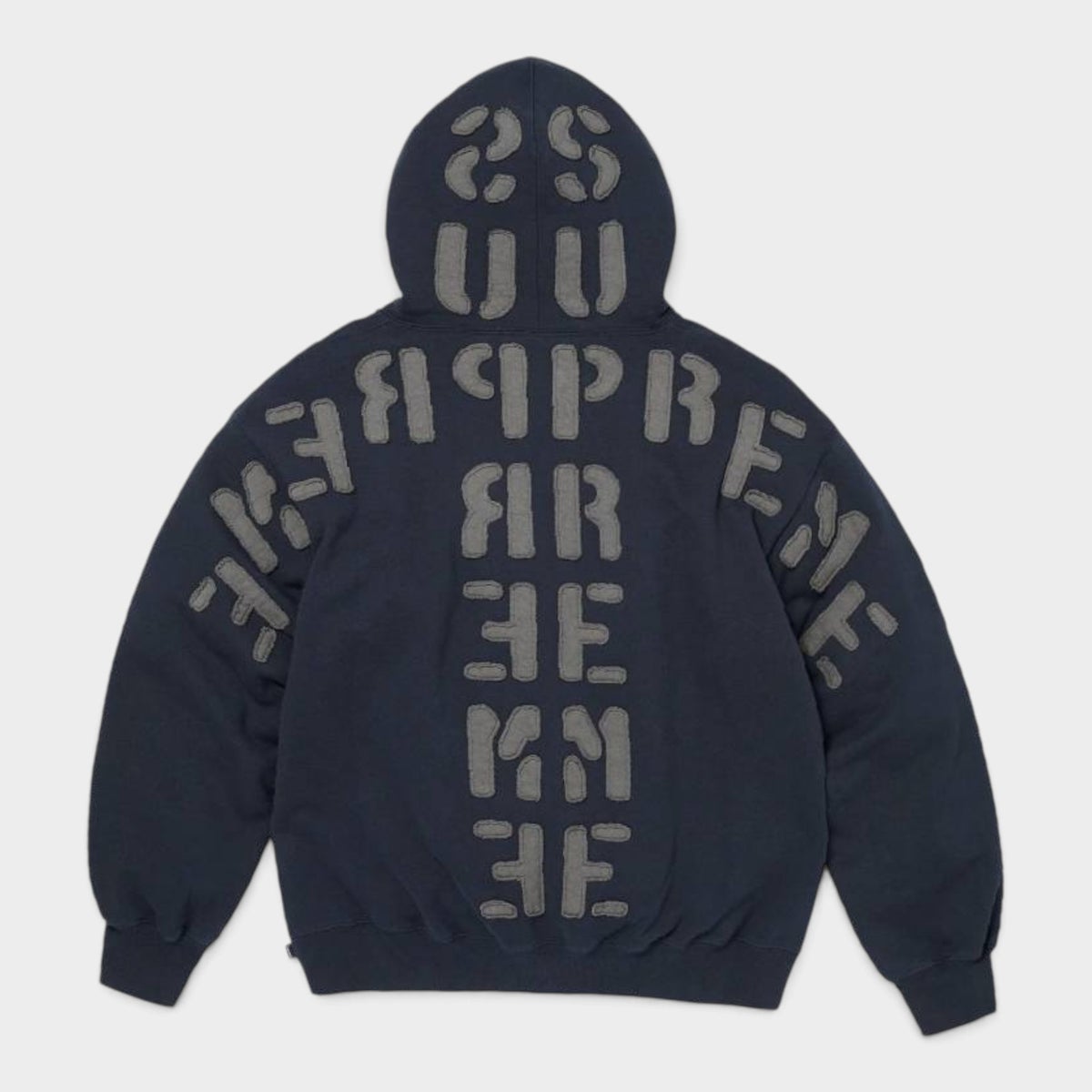 Supreme シュプリーム 2026AW Mirrored Applique Hooded Sweatshirt ミラード アップリケ フーデッドスウェットパーカー ネイビー