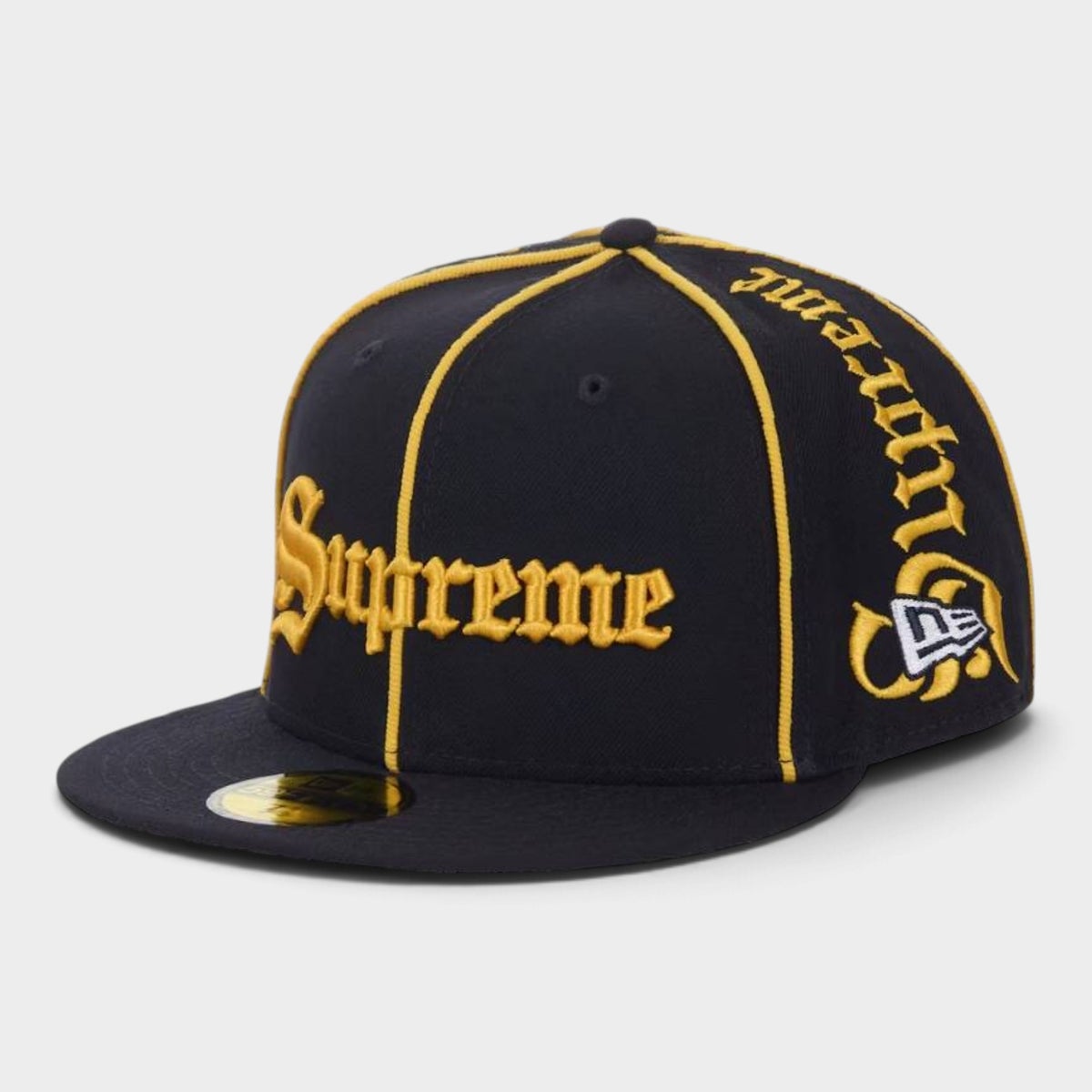  Supreme シュプリーム 2026AW Piping Script New Era Cap パイピング スクリプト ニューエラキャップ　ネイビー