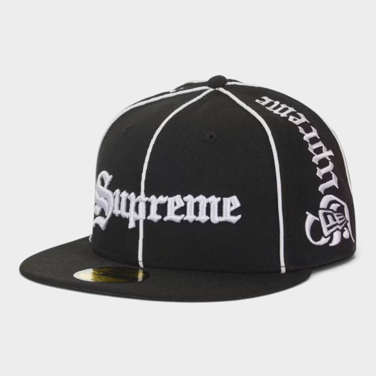 Supreme シュプリーム 2026AW Piping Script New Era Cap パイピング スクリプト ニューエラキャップ　ブラック