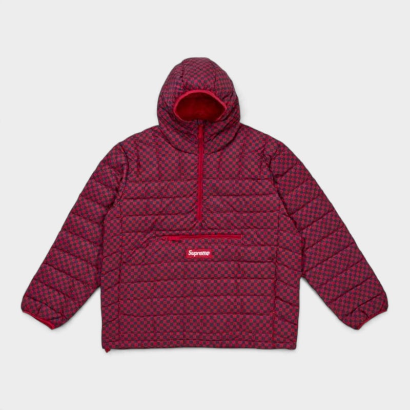 Supreme シュプリーム 2026AW Micro Down Half Zip Hooded Pullover マイクロダウン ハーフジップ フーデッドプルオーバー レッドチェッカーボード
