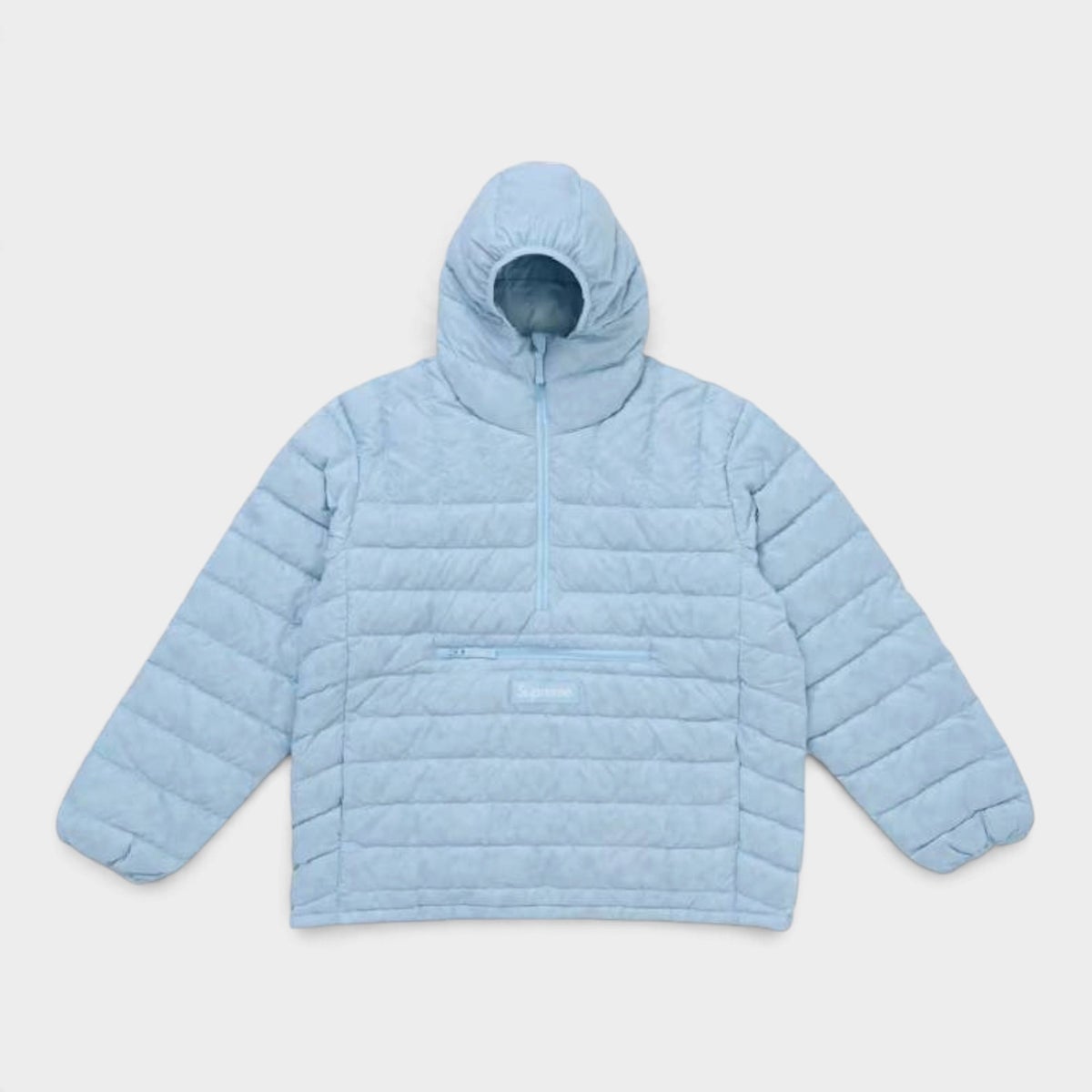  Supreme シュプリーム 2026AW Micro Down Half Zip Hooded Pullover マイクロダウン ハーフジップ フーデッドプルオーバー ライトブルー