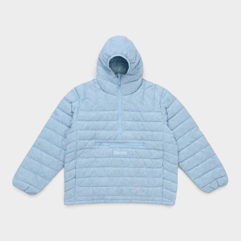  Supreme シュプリーム 2026AW Micro Down Half Zip Hooded Pullover マイクロダウン ハーフジップ フーデッドプルオーバー ライトブルー